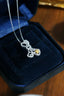 14K GOLD 0.65 CTW NATURAL YELLOW DIAMOND & DIAMOND NECKLACE