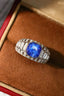14K GOLD 2.95 CTW NATURAL SAPPHIRE & DIAMOND RING