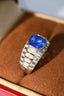 14K GOLD 2.95 CTW NATURAL SAPPHIRE & DIAMOND RING