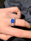 14K GOLD 2.95 CTW NATURAL SAPPHIRE & DIAMOND RING