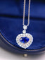 14K GOLD 2.14 CTW NATURAL SAPPHIRE & DIAMOND NECKLACE