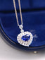 14K GOLD 2.14 CTW NATURAL SAPPHIRE & DIAMOND NECKLACE