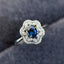 14K GOLD 0.73 CTW NATURAL SAPPHIRE & DIAMOND RING