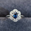 14K GOLD 0.73 CTW NATURAL SAPPHIRE & DIAMOND RING