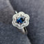 14K GOLD 0.73 CTW NATURAL SAPPHIRE & DIAMOND RING