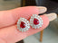 14K GOLD 1.87 CTW NATURAL RUBY & DIAMOND EARRINGS