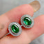 14K GOLD 1.44 CTW NATURAL EMERALD & DIAMOND EARRINGS