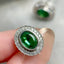 14K GOLD 1.44 CTW NATURAL EMERALD & DIAMOND EARRINGS
