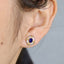 14K GOLD 0.70 CTW NATURAL SAPPHIRE & DIAMOND EARRINGS