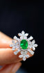 14K GOLD 1.96 CTW NATURAL EMERALD & DIAMOND RING