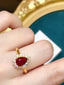 14K GOLD 2.12 CTW NATURAL RUBY & DIAMOND RING