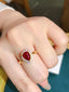 14K GOLD 2.12 CTW NATURAL RUBY & DIAMOND RING