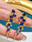 14K GOLD 6.52 CTW NATURAL SAPPHIRE & DIAMOND EARRINGS