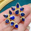 14K GOLD 6.37 CTW NATURAL SAPPHIRE & DIAMOND EARRINGS