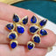 14K GOLD 6.37 CTW NATURAL SAPPHIRE & DIAMOND EARRINGS