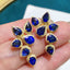14K GOLD 6.37 CTW NATURAL SAPPHIRE & DIAMOND EARRINGS