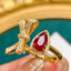 14K GOLD 1.8 CTW NATURAL RUBY & DIAMOND RING