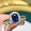 14K GOLD 0.84 CTW NATURAL SAPPHIRE & DIAMOND RING