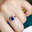 14K GOLD 0.84 CTW NATURAL SAPPHIRE & DIAMOND RING