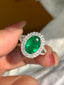 14K GOLD 2.73 CTW NATURAL EMERALD & DIAMOND RING