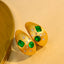 14K GOLD 0.7 CTW NATURAL EMERALD & DIAMOND EARRINGS