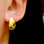 14K GOLD 0.7 CTW NATURAL EMERALD & DIAMOND EARRINGS