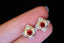 14K GOLD 0.62 CTW NATURAL RUBY & DIAMOND EARRINGS