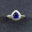 14K GOLD 0.85 CT NATURAL SAPPHIRE & DIAMOND RING
