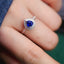 14K GOLD 0.85 CT NATURAL SAPPHIRE & DIAMOND RING