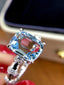 14K GOLD 2.8 CT NATURAL AQUAMARINE & DIAMOND RING