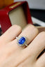 14K GOLD 3.53 CTW NATURAL SAPPHIRE & DIAMOND RING