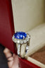 14K GOLD 3.53 CTW NATURAL SAPPHIRE & DIAMOND RING