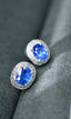 14K GOLD 1.91 CTW NATURAL SAPPHIRE & DIAMOND EARRINGS