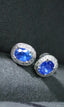 14K GOLD 1.91 CTW NATURAL SAPPHIRE & DIAMOND EARRINGS