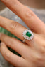 14K GOLD 1.94 CTW NATURAL EMERALD & DIAMOND RING