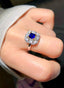14K GOLD 1.16 CT NATURAL SAPPHIRE & DIAMOND RING