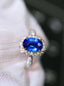 14K GOLD 1.07 CTW NATURAL SAPPHIRE & DIAMOND RING