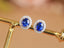 14K GOLD 1.26 CTW NATURAL SAPPHIRE & DIAMOND EARRINGS