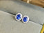 14K GOLD 1.26 CTW NATURAL SAPPHIRE & DIAMOND EARRINGS