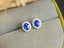 14K GOLD 1.26 CTW NATURAL SAPPHIRE & DIAMOND EARRINGS