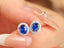14K GOLD 1.26 CTW NATURAL SAPPHIRE & DIAMOND EARRINGS