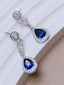 14K GOLD 2.7 CTW NATURAL SAPPHIRE & DIAMOND EARRINGS