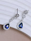14K GOLD 2.7 CTW NATURAL SAPPHIRE & DIAMOND EARRINGS