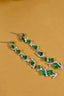 14K GOLD 3.57 CTW NATURAL EMERALD & DIAMOND EARRINGS
