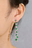 14K GOLD 3.57 CTW NATURAL EMERALD & DIAMOND EARRINGS