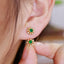 14K GOLD 0.29 CTW NATURAL EMERALD & DIAMOND EARRINGS