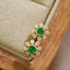 14K GOLD 0.29 CTW NATURAL EMERALD & DIAMOND EARRINGS
