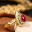 14K GOLD 1.18 CTW NATURAL RUBY & DIAMOND RING