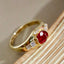 14K GOLD 1.25 CTW NATURAL RUBY & DIAMOND RING