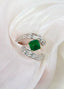 14K GOLD 1.41 CTW NATURAL EMERALD & DIAMOND RING